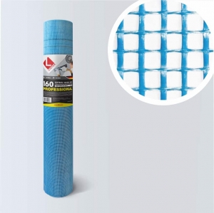 Сетка штукатурная 160г/м2 5х5мм (синяя), армированная для фасада - PROFESSIONAL «Lihtar»