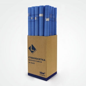 Синяя стеклосетка «LIHTAR» 5х5 мм рулоном 5м